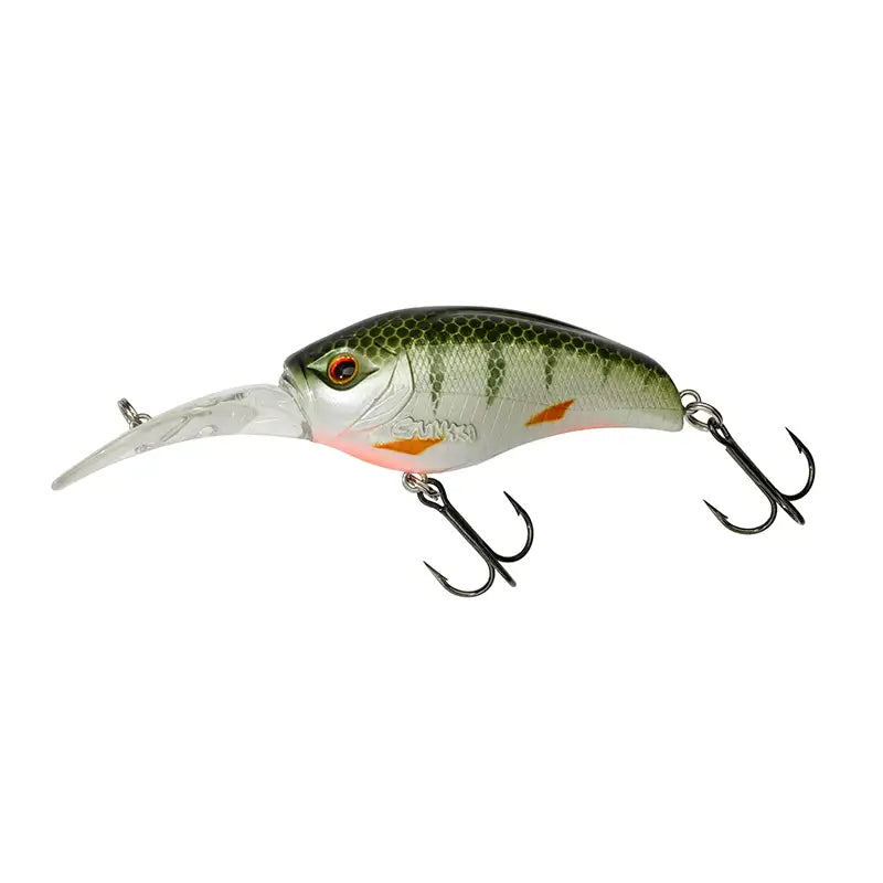 Gunki Gigan 55 F Green Perch Barsch Dekor mit rotem UV Punkt am Bauch