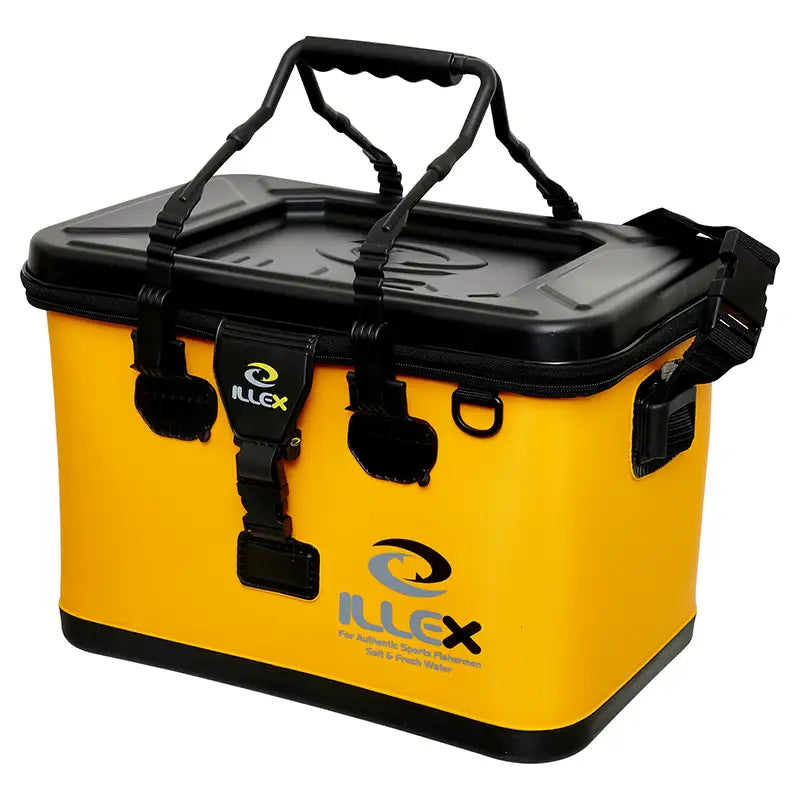 Illex Bakkan Boat Deluxe 40 gelb EVA Tackle-Tasche 40x26x28cm wasserdicht mit Schultergurt