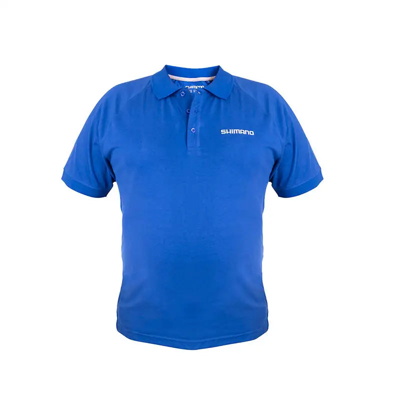 Shimano Wear Short Sleeve Polo Blue