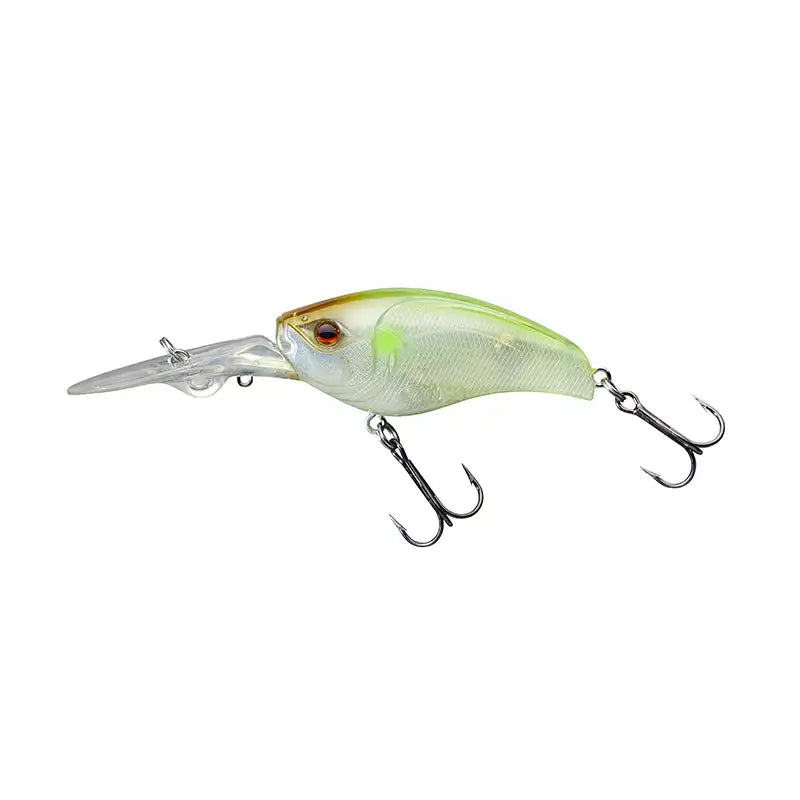 Slattern Crank von Gunki 65 F Wobbler für klares Wasser mit UV Punkt Dekor Mad Lemon